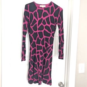 Pink & Black Michael Kors Sweater Dress - Size XS